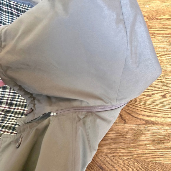 Cabelas Womens Lined Trench Coat Hooded Plaid Scarf Belted Khaki Size S - Picture 8 of 11